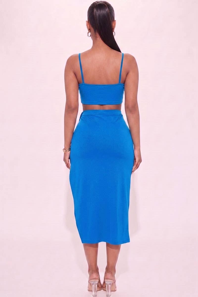 Logan Crop Cami & Split Thigh Maxi Skirt Set
