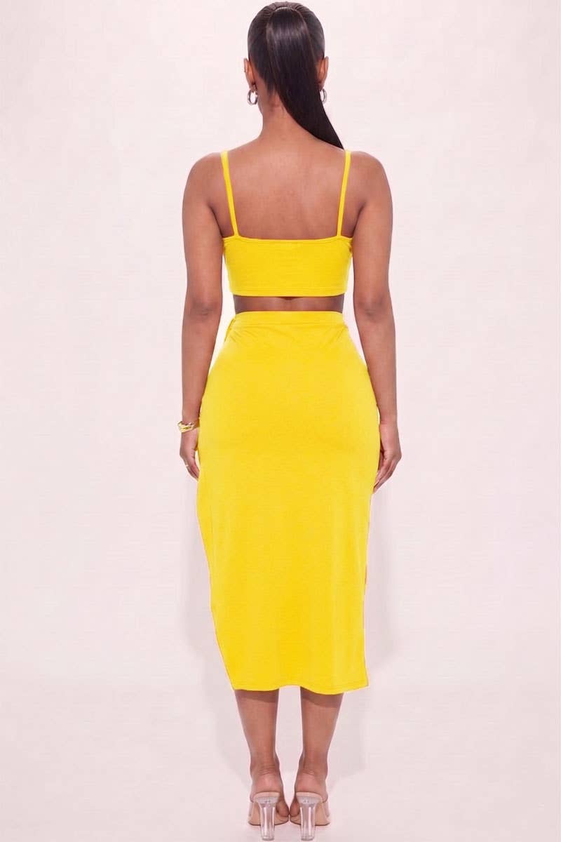 Logan Crop Cami & Split Thigh Maxi Skirt Set
