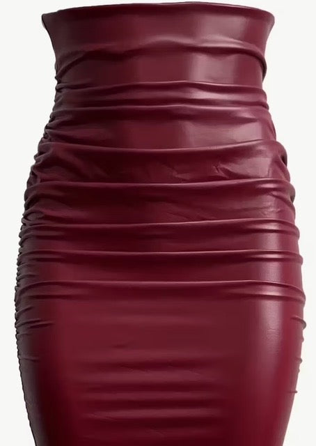 Lacy Burgundy Skirt
