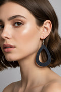 Sasha Dark Blue Denim Earrings