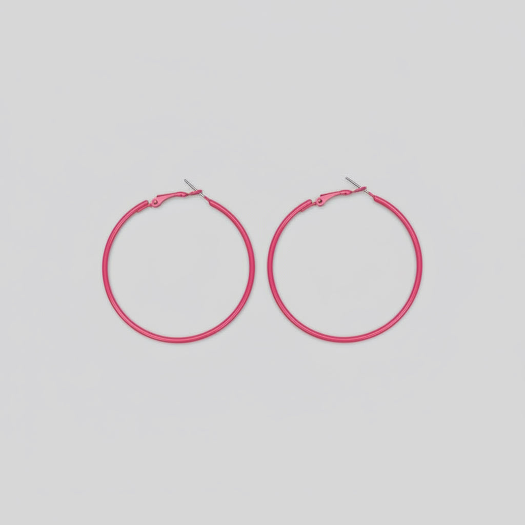 Light Pink Hoop Earrings
