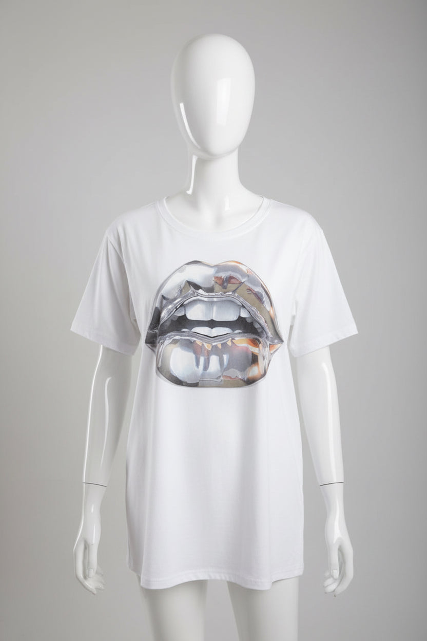 Jali White w/Silver Lip T-shirt