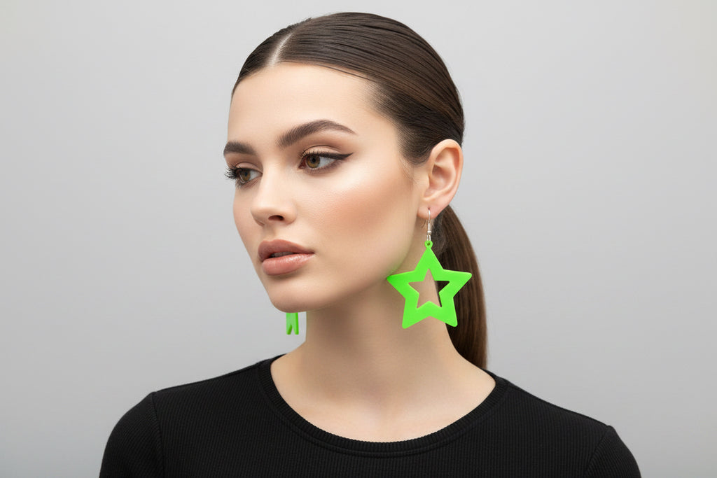Pendientes Fluorescentes Sable Starr