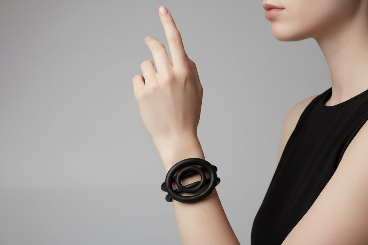 Charlie Black Geometric Bracelet