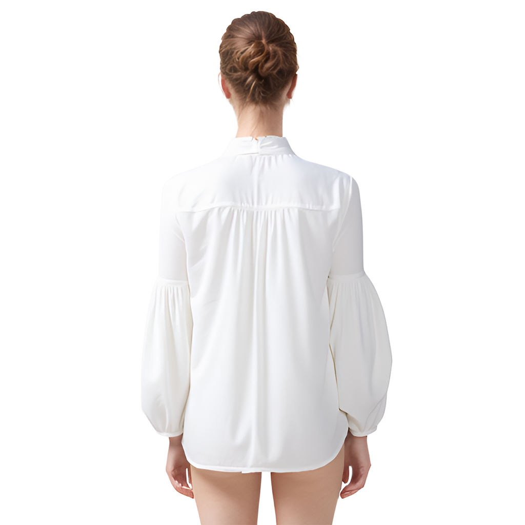 Camille Neck Tie Woven Blouse