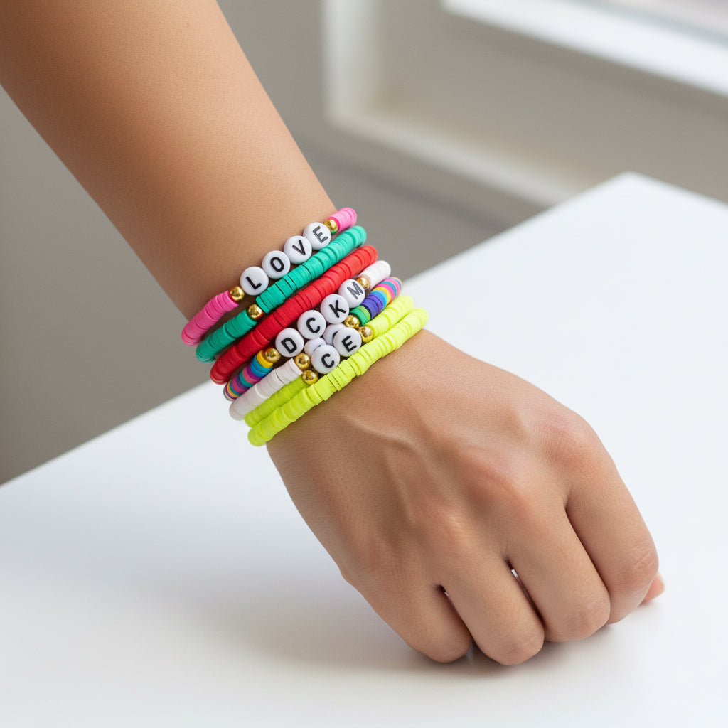 BFF Solid and Multi Colored Shell Beaded (Boho) Bracelet