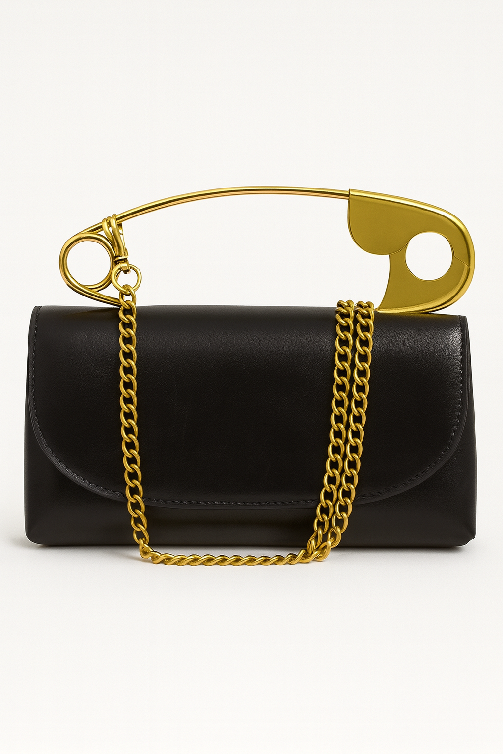 Loni Clutch w/Paper Clip Handle and Removable Chain