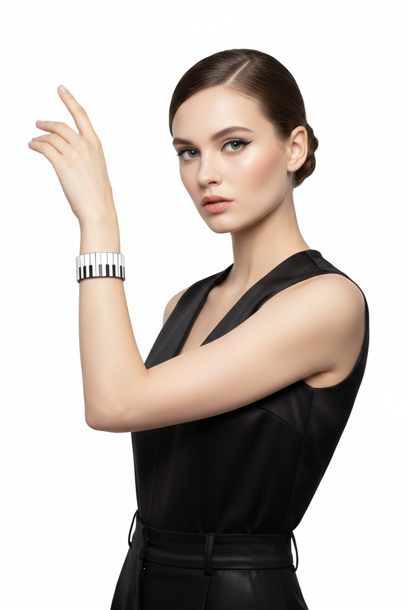 Mozart Unique Piano Cuff Bracelet😍