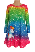 Little Girls Unicorn Dress sz 7-8y